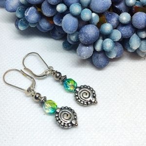 Silver-plated Leverback Earrings
